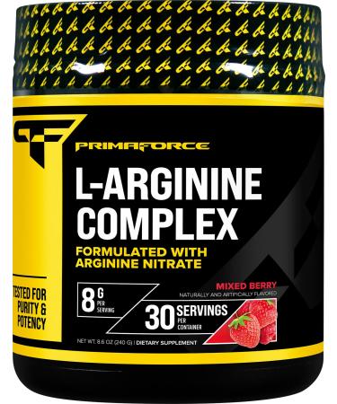Primaforce L-Arginine Complex Powder (30 Servings Per Bottle | Mixed Berry) Powerful Protein Building Supplement for Maximum Gains
