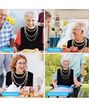 Buy Hzyiq Washable Bibs for Adults - Waterproof Eating Apron for Seniors & Disabled | Large Size with Collecting Bowl - Buy Online on GoSupps.com