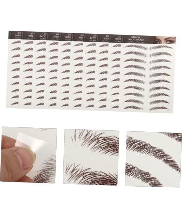 Balacoo Fake Eyebrow Stickers 9 Sheets Waterproof Eyebrow Stickers Cosmetic 3d Eyebrow Lines Eyebrow Tattoos Stickers - Buy Online on GoSupps.com