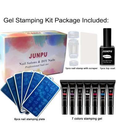 Professional Gel Nail Stamping Kit - Star Moon Plates French Tip Stamp & Nail Art Tools for Stunning Manicures - Buy Online on GoSupps.com