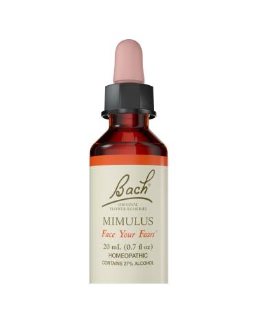 Bach Original Flower Remedies, Mimulus for Facing Fears, Natural Homeopathic Flower Essence, Holistic Wellness and Stress Relief, Vegan, 20mL Dropper