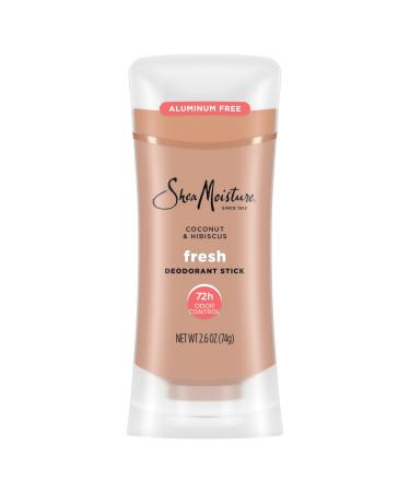 SheaMoisture Whole Deodorant Stick Coconut & Hibiscus Fresh 72h Odor Control Aluminum Free 2.5 oz
