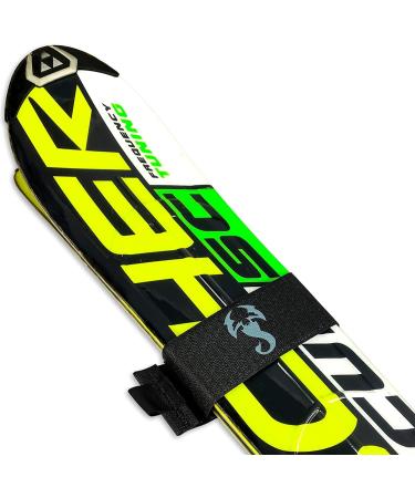 StoreYourBoard Mountain Essential Ski Wrap Straps - 4 Pack - Universal Fit - Hook and Loop Fasteners - Black - Buy Online on GoSupps.com