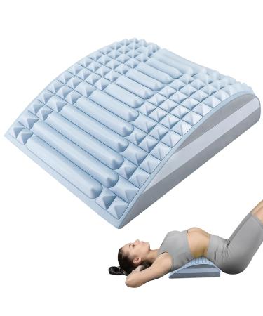 Royouzi back extensor and neck extension 2 in 1 refresh back extensor for relief lumbar pillow orthopedic to relieve back pain neck pain (blue)