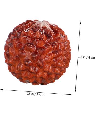 Homsfou 6 Stk Carving Decompression Lychi Balls - Wooden Acupressure Massage Balls for Stress Relief | International Shipping Available - Buy Online on GoSupps.com