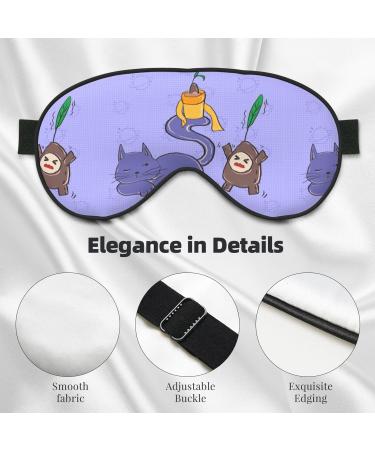 Buy Sunflower Seeds & Cats Adjustable Eye Mask - Unisex Sleep Mask for Travel Yoga & Napping - Buy Online on GoSupps.com