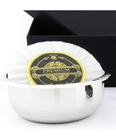 Premium Badger Hair Brush with Silver Tip & 3-Sided Razor | Double Stand Bowl & Soap - International Shipping Available - Buy Online on GoSupps.com