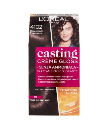 L'Or al paris hair color casting cream gloss without ammonia for a pleasant fragrance 4102 cool brunette dark chocolate 1 piece 4102 dark chocolate - Buy Online on GoSupps.com