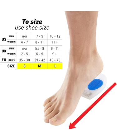 Neo G Silicone Gel Heel Cushion Pads - Large Size for Plantar Fasciitis & Achilles Tendonitis Relief - Buy Online on GoSupps.com
