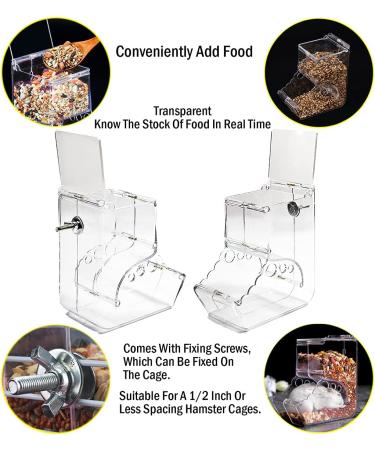 Small Animal Automatic Feeder 400ml - Ideal Food Storage Bowl for Hamsters, Gerbils, Mice, Hedgehogs, Guinea Pigs & More - Buy Online on GoSupps.com