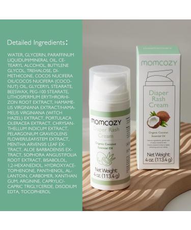 Momcozy Baby Diaper Rash Cream - Natural Fragrance-Free Hypoallergenic Skin Care for Babies - 4 oz - Buy Online on GoSupps.com