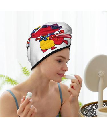 Super Absorbent Dinosaur Microfiber Hair Towel Wrap for Women - Quick Dry Coral Velvet Cap for Long Curly & Thick Hair - Buy Online on GoSupps.com