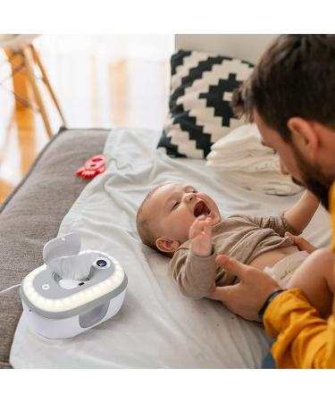 Babelio Baby Wipes Warmer with Night Light - Water Wipes Dispenser for Huggies, Pampers, Honest & More - Buy Online on GoSupps.com