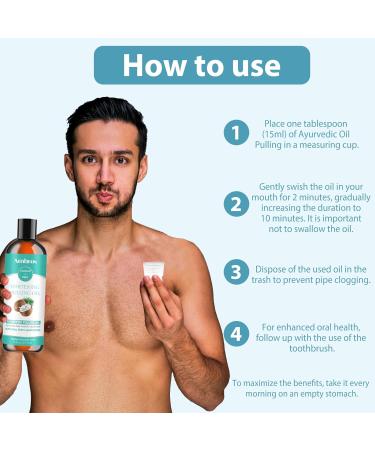 Coconut Oil Pulling Mouthwash with 7 Essential Oils Fresh Breath Teeth & Gum Whitening Natural & Alcohol-Free Includes Guru Tongue Scraper Toothbrush - Buy Online on GoSupps.com