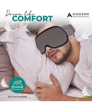 Buy Modern Advantage 3D Sleeping Eye Mask with Earplugs | 100% Light Blocking Sleep Mask for Men & Women | Travel Nap & Yoga | Breathable & Adjustable Design - Buy Online on GoSupps.com