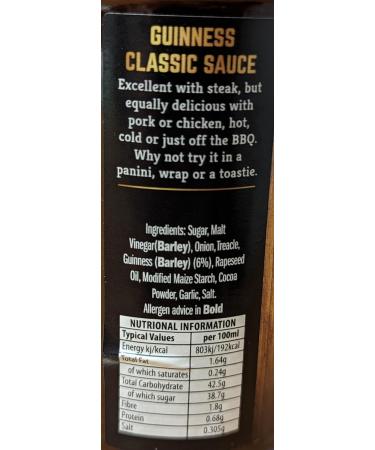 Guinness Classic Sauce - Rich & Versatile Flavor Boost 240ml - Buy Online on GoSupps.com