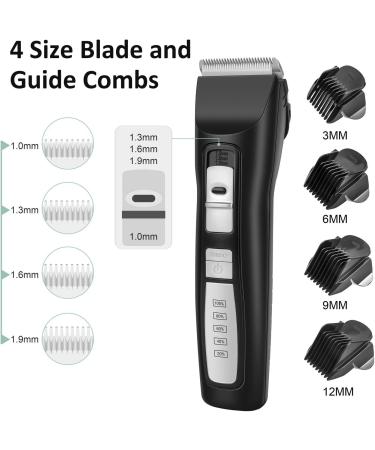 BOUSNIC 2-Speed Cordless Dog Clippers Kit - Professional Rechargeable Grooming Tool for Pets (Black) - Buy Online on GoSupps.com