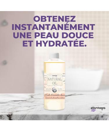 PLANTAWA Sweet Almond Oil 500 ml 100% Natural Organic for Hair Baby Pregnancy Stretch Mark Face Body Massage 100% Pure - Buy Online on GoSupps.com