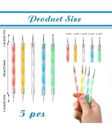 MSKS 5Pcs Two Way Nail Dotting Pen Set for DIY Nail Art Design - Gel Polish Decoration Tool - Buy Online on GoSupps.com