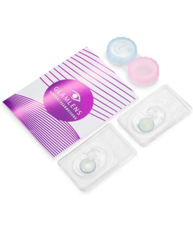 Buy GlamLens Elly Blue Silicone Comfort Soft Contact Lenses - 2 Colored Blue 3-Month Wear Perfect for Dark Brown Eyes - No Prescription Required - Buy Online on GoSupps.com
