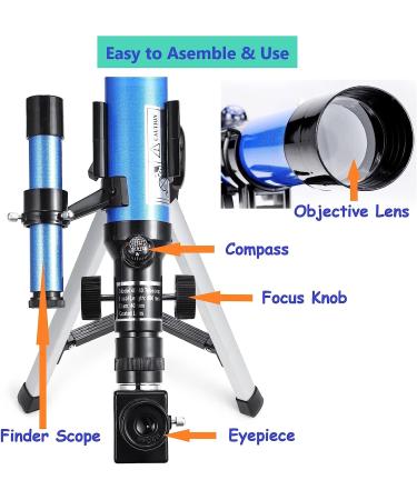 MaxUSee Kids Telescope 400x40mm with Finder Scope + Portable 10X42 Monocular for Moon Viewing, Bird Watching & Wildlife Scenery | Ideal for Kids & Beginners - Buy Online on GoSupps.com