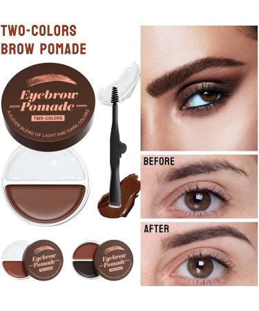 EONFAVE Waterproof eyebrow gel 2in1 eyebrow gel brown and transparent eyebrow gel with brush quick drying and styling eyebrow color for natural looking eyebrows 05 dark brown - Buy Online on GoSupps.com