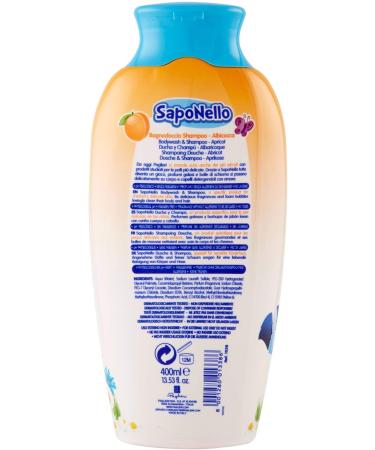  SAPONELLO SapoNello - Apricot shower shampoo tear-free formula moisturized skin - 400 ml - Buy Online on GoSupps.com