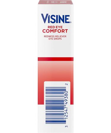 Buy Visine Red Eye Comfort Drops - Fast Relief for Red Eyes | Tetrahydrozoline HCl 0.5 fl. oz (Pack of 2) - International Shipping Available - Buy Online on GoSupps.com