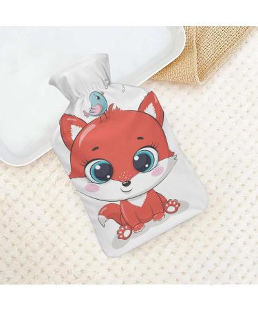 Fox Bird Hot Water Bottle with Plush Cover - Hand Warmer for Adults & Children | 26.5x15.3cm | International Shipping - Buy Online on GoSupps.com