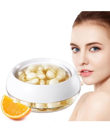 Vitamin C Serum for Face 30Capsules - Anti-Aging Vit C Face Oil - Dark Spot Correcting Glow Serum - Hydrating Facial Serum - Skin Care Serum for Uneven Skin Tone Anti-Wrinkle Reduces Fine Lines