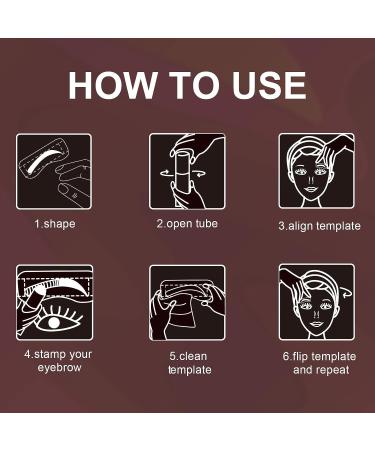 Dual Color Eyebrow Stamp Stencil Kit - Waterproof One Step Brow Powder Stamp with 24 Reusable Stencils and Tools - Medium Brown & Light Brown - Buy Online on GoSupps.com