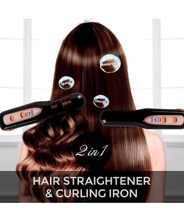 Buy 2 in 1 Professional Hair Straightener & Curler USB Rechargeable Ceramic Heating Smooth Hair Black | International Shipping - Buy Online on GoSupps.com