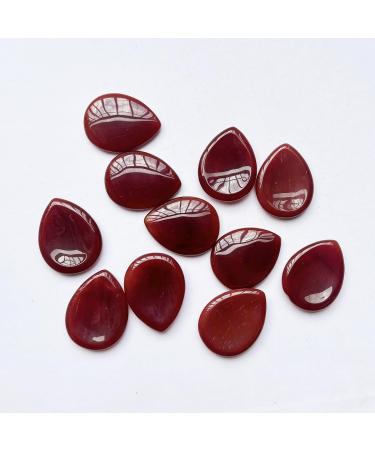Manekieko Natural Red Agate Water Drop Chakra Thumb Worry Stone - Stress Relief & Healing Reiki Crystal Pocket Palm Stones - Buy Online on GoSupps.com
