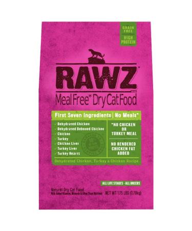 Rawzreg Meal Free Dry Cat Food Dehydrated Chicken, Turkey Chicken Recipe (1.75 Lb)