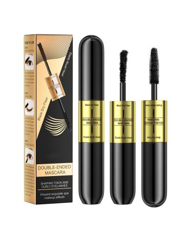 ChaneeHann Mascara black 2in1 waterproof mascara for length and volume natural look to dramatic 4D eyelashes