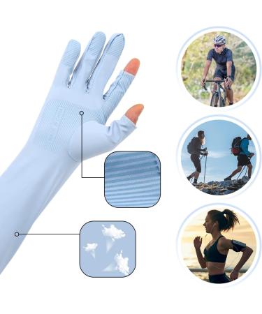 Buy Kinhard Ladies' Cooling Arm Sleeves - UV Protection Lightweight & Comfortable for Sports - UPF 50+ Thumb Hole - Light Blue - Buy Online on GoSupps.com