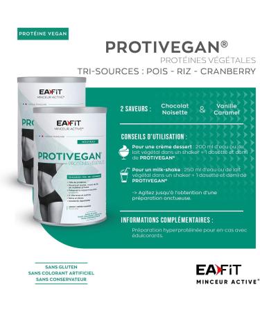 EAFIT Protivegan - Hazelnut chocolate - 450 g - 15 Vegetable protein snacks - Sorting sources - GLUTEN FREE - NO ARTIFICIAL C - Buy Online on GoSupps.com