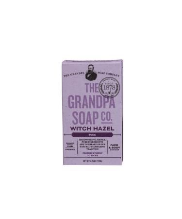 The Grandpa Soap Company Witch Hazel Bar Soap Vegan  Natural Face & Body Soap | Organic Witch Hazel + Lavender | Paraben Free Bar Soap | Unisex| 4.25 Oz.