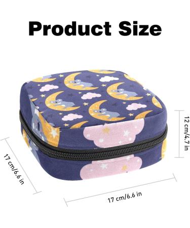 Koala Moon Cloud Sanitary Napkin Storage Bag - Portable Period Kit Pouch for Menstrual Cup and Sanitary Pads - Zipper Closure - Color 4 - Buy Online on GoSupps.com