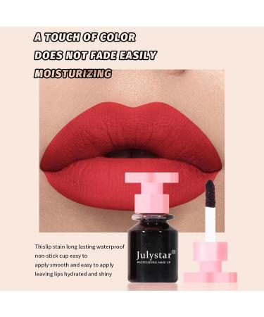  YUMILI Moisturizing lip lacquer long-lasting non-fading lip tint makeup non-stick lip gloss matte lipstick (02) - Buy Online on GoSupps.com