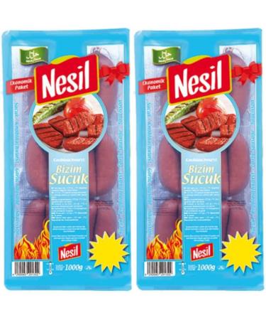 With Pufai Grocery Sausage Nesil Garlic Sausage Turkish Sausage 1000gx 2pcs + Ege Turk Garlic Sausage (cut) 200g - Buy Online on GoSupps.com