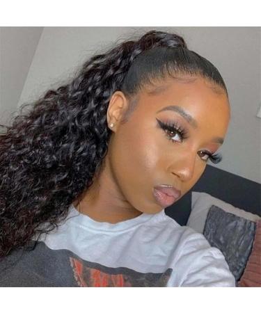 Human Hair Ponytail Hair Piece Human Hair Drawstring Ponytail Extension Water Wave Ponytail Natural Color Brazilian Remy Hair Ponytail Clip in Hair Extensions for Black Women Ponytail Hairpiece for 26inch 100g Water Wave - Buy Online on GoSupps.com