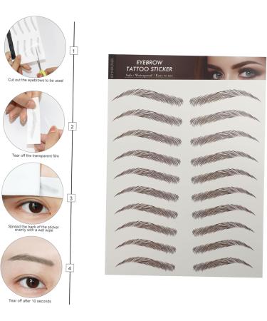 Gogogmee 9 Sheets Waterproof Eyebrow Stickers Eyebrow Stencils Imitation Eyebrow Cosmetic 6d Eyebrow Trimming - Buy Online on GoSupps.com