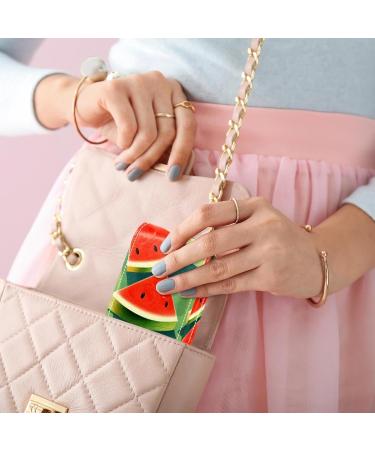 Travel Lipstick Organizer Case - Portable Makeup Bag with Mirror in Watermelon Green | eCommerce International Shipping - Buy Online on GoSupps.com