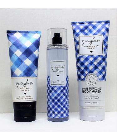 Gingham - 3 pc. Gift Set - Ultra Shea Body Cream Fine Fragrance Mist and Moisturizing Body Wash (2019)