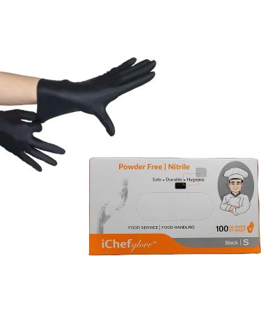iChef Black Nitrile Food Handling Gloves - Medium (Pack of 100) - Buy Online on GoSupps.com