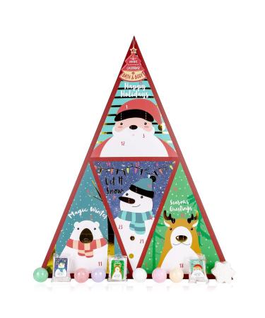 Advent calendar Beauty Cosmetics Make Up for Women |Christmas calendar with filling for women men couples girls teen pairs |Calendar with bathing care body care products (Santa)