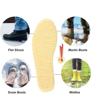 Knixmax Sheepskin Insoles for Men & Women Non-Slip Wool Comfort Inserts for Boots & Sneakers - 2 Pairs - Beige - Size 8 US / EU 41 - Buy Online on GoSupps.com