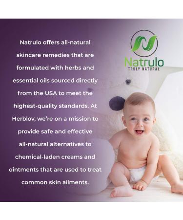 Natrulo All Natural Diaper Rash Healing Ointment 2oz - Hypoallergenic Organic Butt Balm for Quick Itch Relief - Soothing Vegan Bum Lotion for Baby, Kids, Adults - Buy Online on GoSupps.com