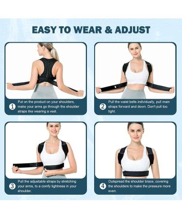 Buy Meltor Posture Correction Back Support for Men - Breathable Adjustable Pain Relief Belt for Neck Shoulder & Back - Buy Online on GoSupps.com